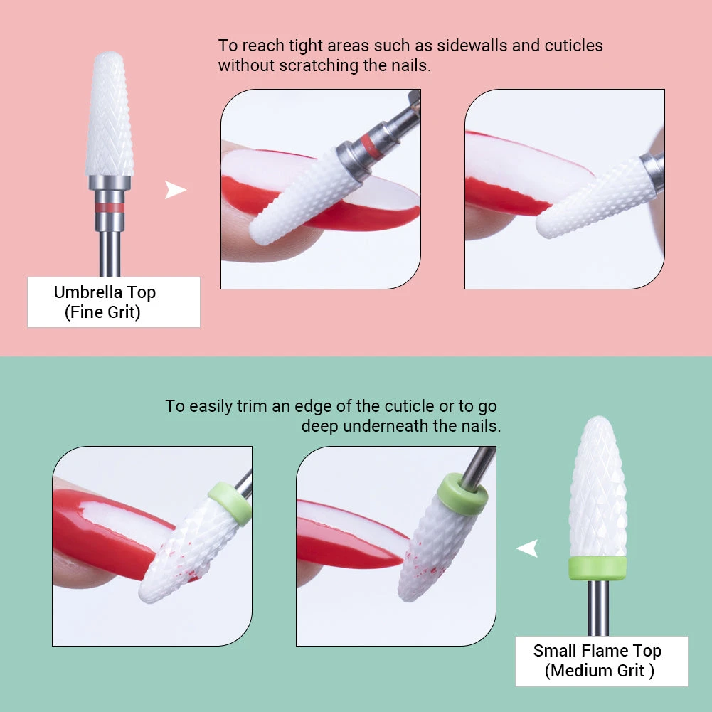 Professional Ceramic Nail Drill Bits Set (5Pcs) 5 Professional Ceramic Nail Drill Bits Set (5Pcs) - Image 3