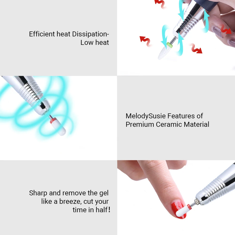 Professional Ceramic Nail Drill Bits Set (5Pcs) 10 Professional Ceramic Nail Drill Bits Set (5Pcs) - Image 8