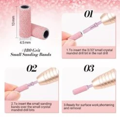 Professional Small Sanding Bands 50 Pcs 27 Professional Small Sanding Bands 50 Pcs -Melody Susie 180GritPink 03