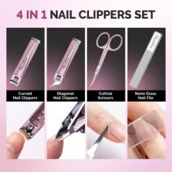 Stainless Steel Nail Clippers 4 In 1 Kit - Pink 17 Stainless Steel Nail Clippers 4 In 1 Kit - Pink -Melody Susie 1 15d08661 9c2c 49fe bda2 178644ee19dc