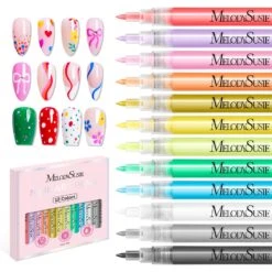 Nail Art Pens Set 12 Colors 0.7mm
