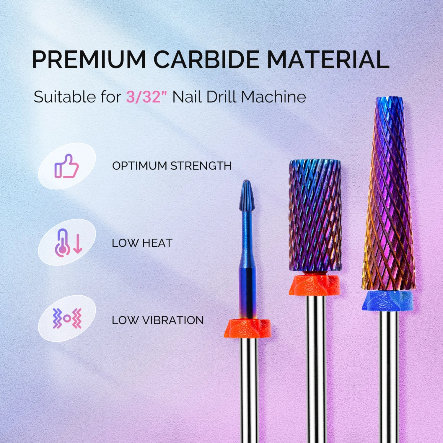 3Pcs Carbide Tungsten Nail Drill Bits Set 12 3Pcs Carbide Tungsten Nail Drill Bits Set - Image 10