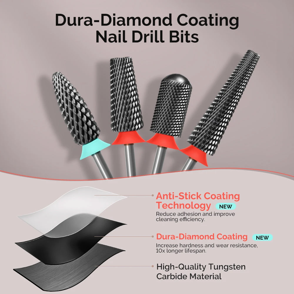 Dura-Diamond Coating Tungsten Carbide Nail Drill Bit 10 Dura-Diamond Coating Tungsten Carbide Nail Drill Bit - Image 8