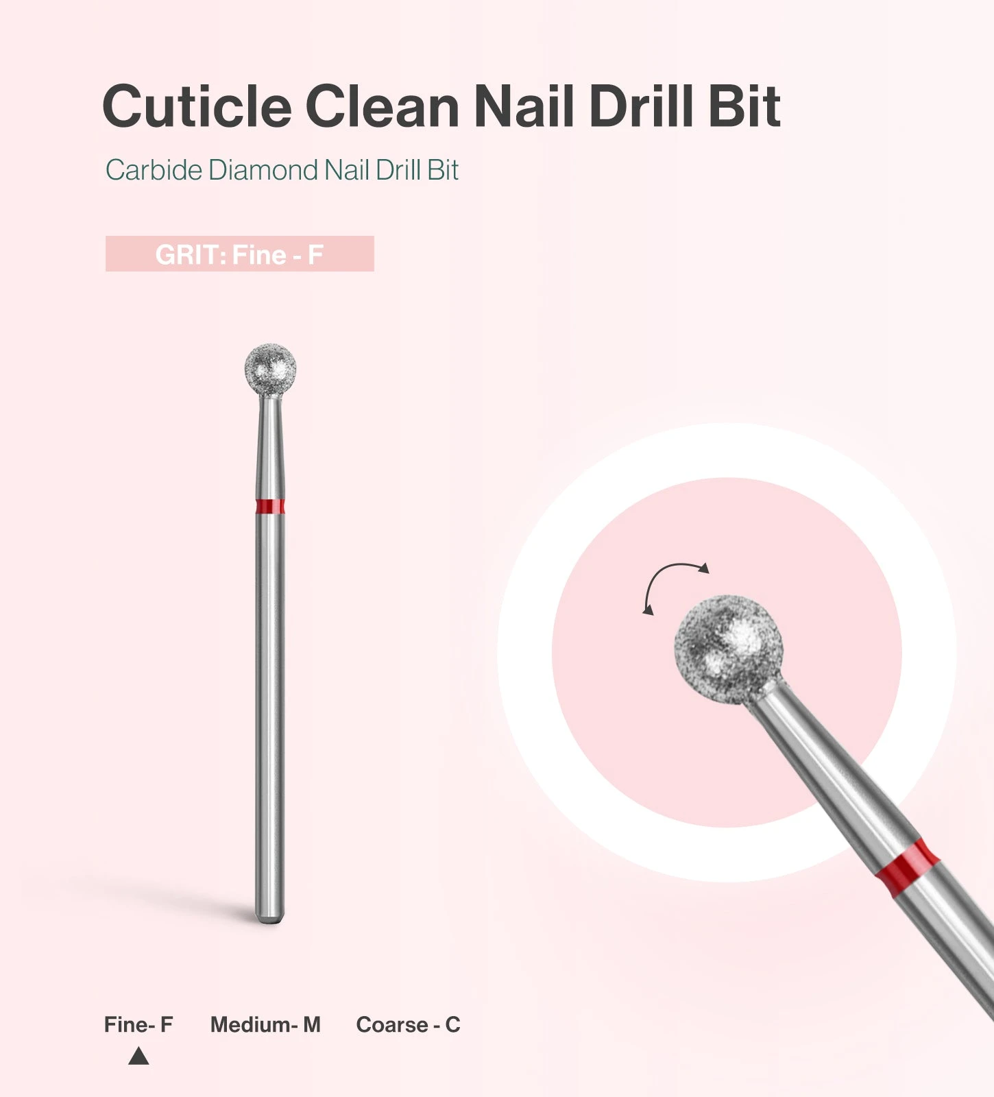 Ball Shape Carbide Diamond Under Nail Cleaner Nail Drill Bit 4 Ball Shape Carbide Diamond Under Nail Cleaner Nail Drill Bit - Image 2