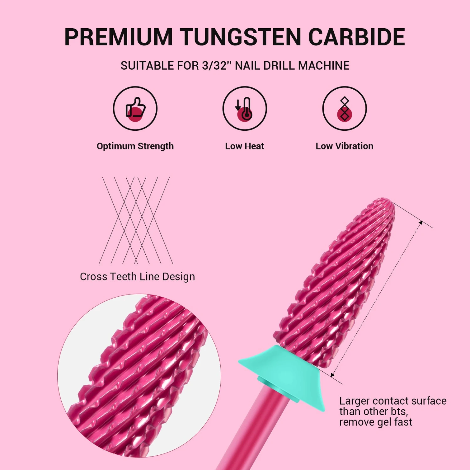 Long Flame Tungsten Carbide Nail Drill Bit 6 Long Flame Tungsten Carbide Nail Drill Bit - Image 4