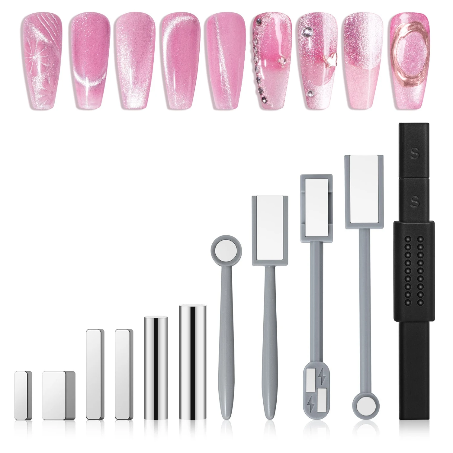 Cat Eye Gel Nail Polish Magnets Set 11 Pcs 3 Cat Eye Gel Nail Polish Magnets Set 11 Pcs