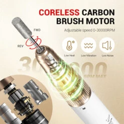 SM180F Portable & Stepless Speed Rechargeable Nail Drill 30000RPM -Melody Susie 1 fd6d96f2 6ea6 484c 905a ce804357340f