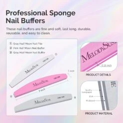 Professional Nail Files And Buffers 16Pcs Kit - 100/180 Grit -Melody Susie 2 16a97f63 4f52 4aa6 98a8 39e40d5ee659