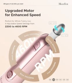 PC760G Manicure & Pedicure Nail Drill Kit 4600 RPM - Pink -Melody Susie 2 249bafe9 2546 4183 bf31 485138d80baa 1