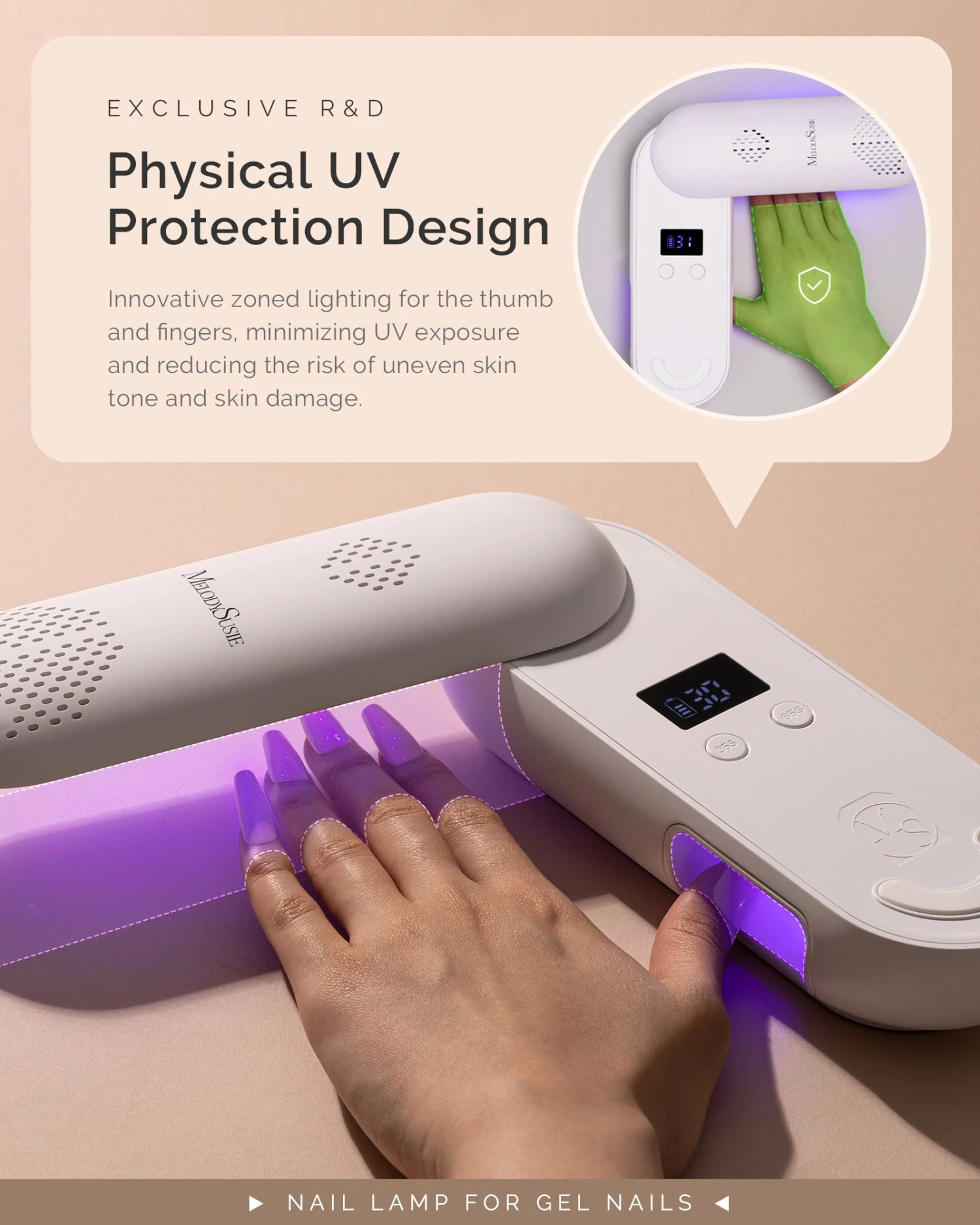 P-Plus20F Innovative UV Protection Rechargeable UV/LED Nail Lamp 5 P-Plus20F Innovative UV Protection Rechargeable UV/LED Nail Lamp - Image 3