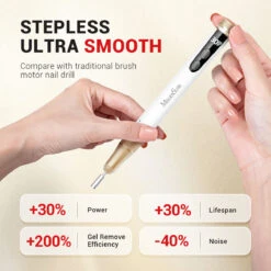SM180F Portable & Stepless Speed Rechargeable Nail Drill 30000RPM -Melody Susie 2 9010e072 a0ba 4513 9452 0f81399e10f1