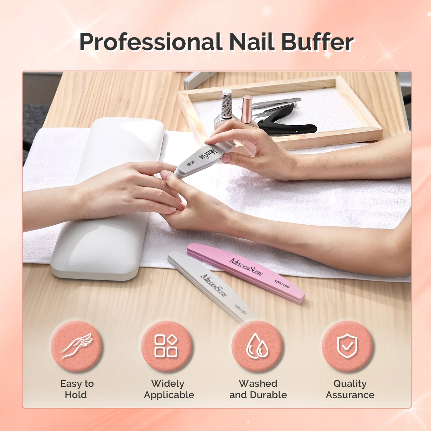 9Pcs Nail Files And Buffers Set - 100/180 Grit 6 9Pcs Nail Files And Buffers Set - 100/180 Grit - Image 4