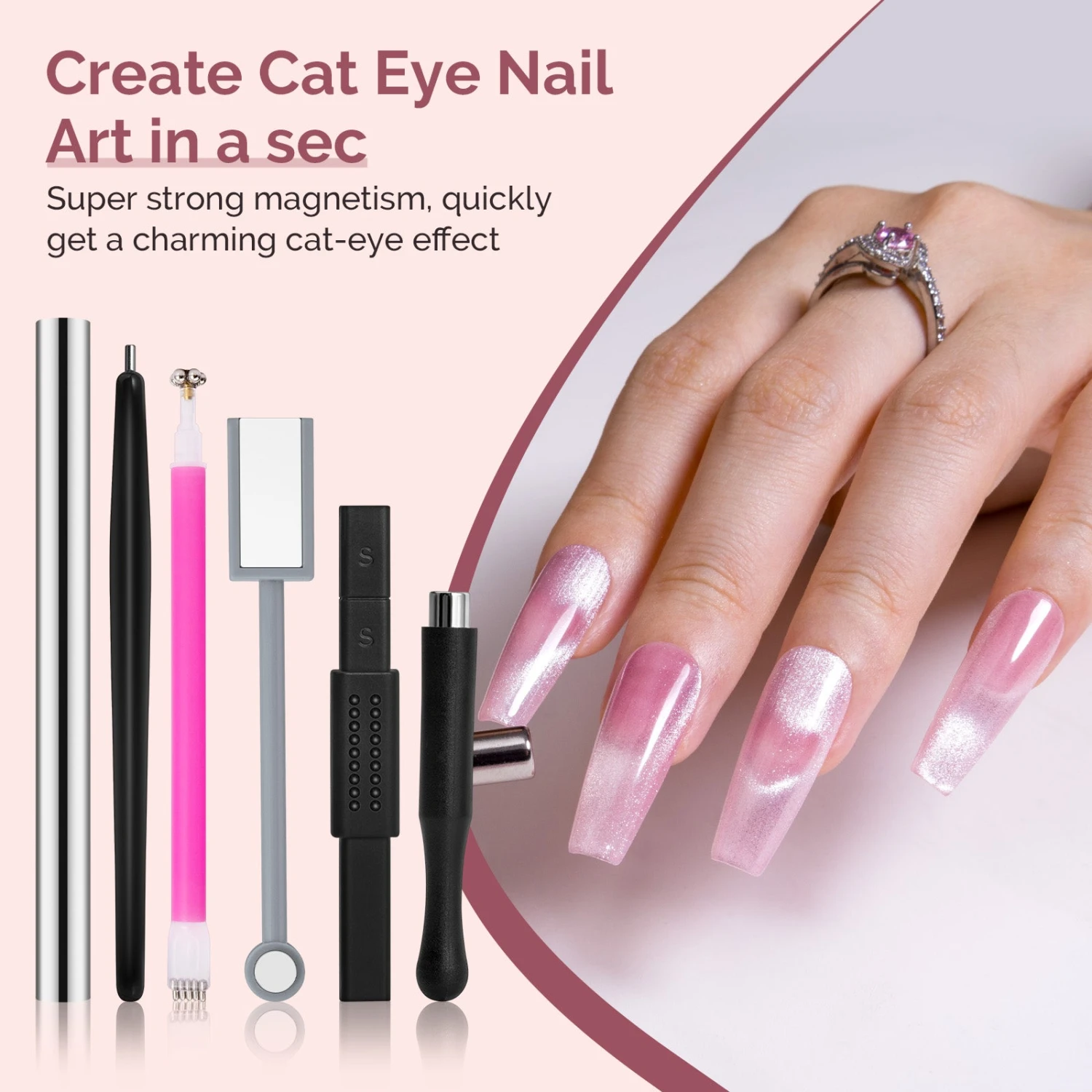 Cat Eye Gel Nail Polish Magnets Set 12 Pcs 4 Cat Eye Gel Nail Polish Magnets Set 12 Pcs - Image 2