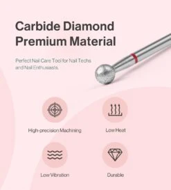 Ball Shape Carbide Diamond Under Nail Cleaner Nail Drill Bit 22 Ball Shape Carbide Diamond Under Nail Cleaner Nail Drill Bit -Melody Susie 3 052ee725 75d3 40fb 8ce7 0bec8c3ae7a7