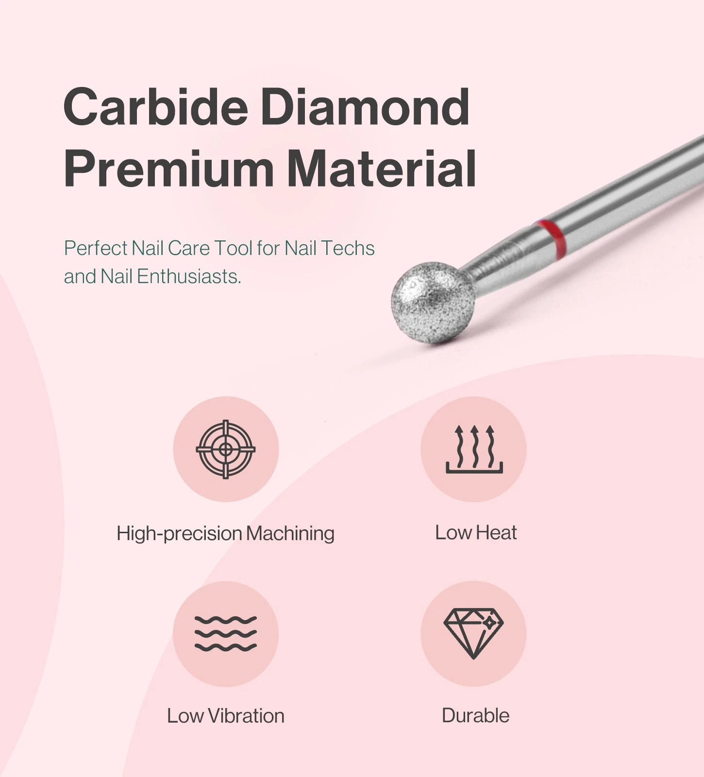 Ball Shape Carbide Diamond Under Nail Cleaner Nail Drill Bit 7 Ball Shape Carbide Diamond Under Nail Cleaner Nail Drill Bit - Image 5