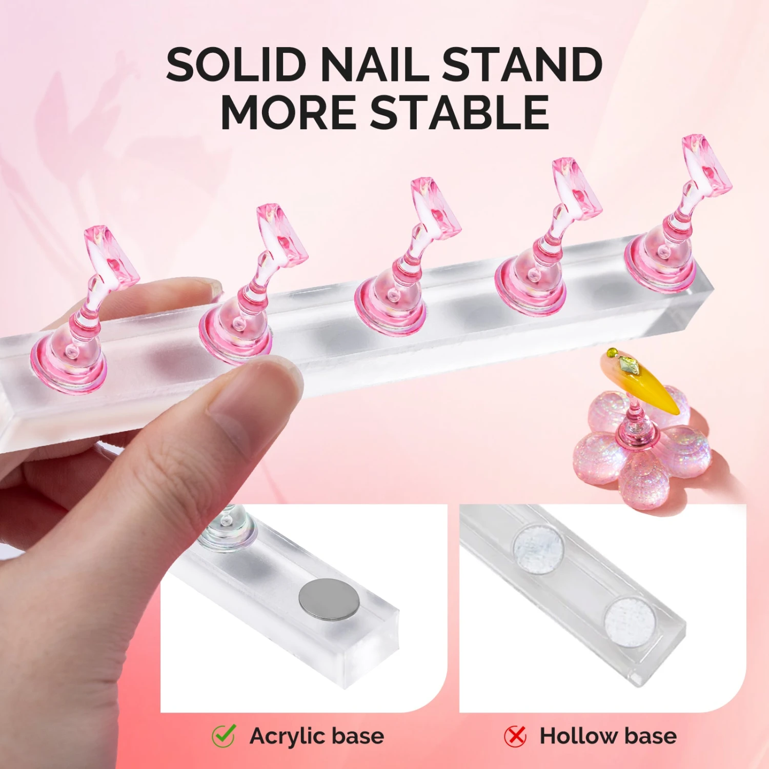 2 Sets Acrylic Magnetic Nail Stand And 102pcs Reusable Adhesive Putty 6 2 Sets Acrylic Magnetic Nail Stand And 102pcs Reusable Adhesive Putty - Image 4
