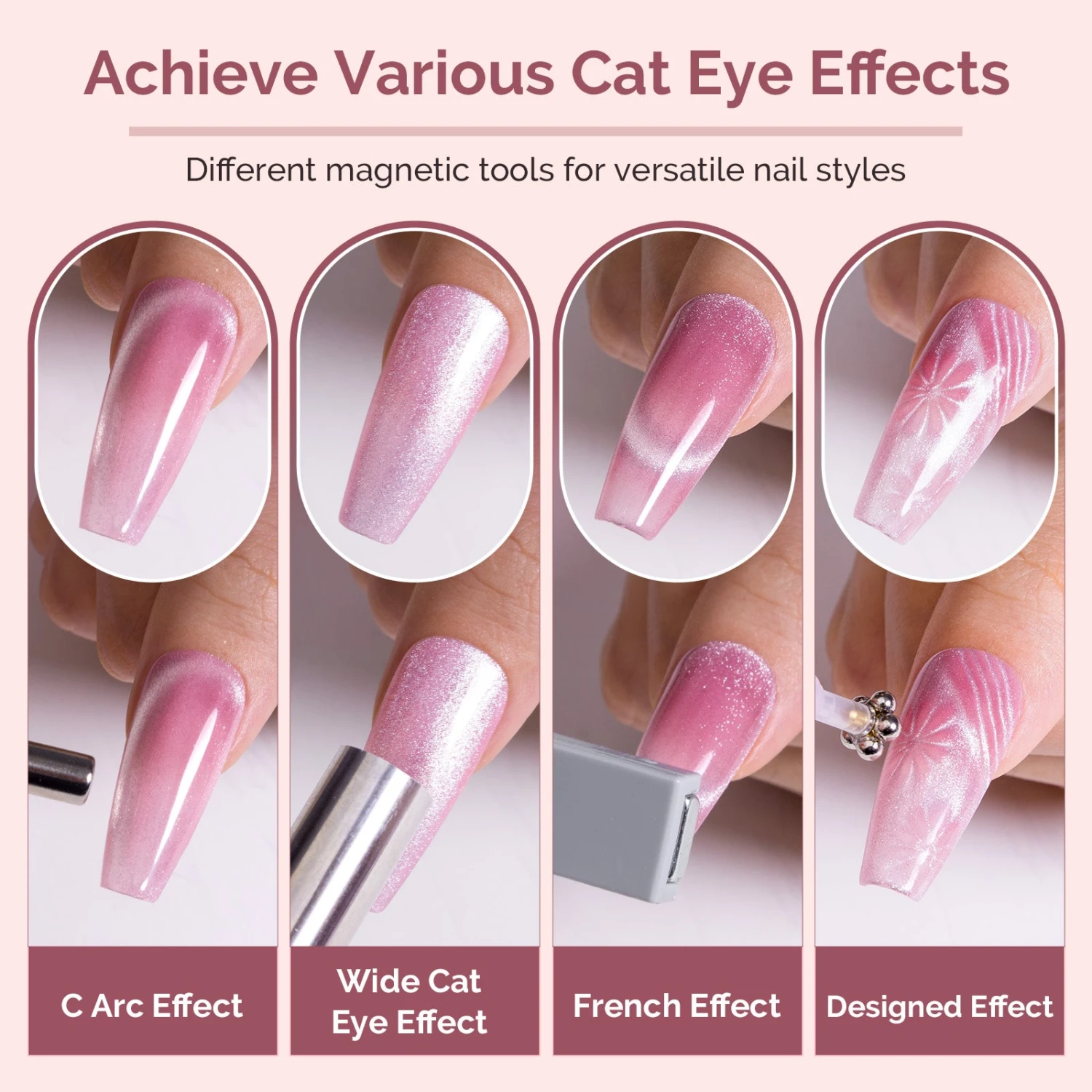 Cat Eye Gel Nail Polish Magnets Set 12 Pcs 5 Cat Eye Gel Nail Polish Magnets Set 12 Pcs - Image 3