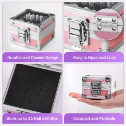 21Pcs Ceramic Diamond Carbide Nail Drill Bits With Portable Holder Case -Melody Susie 3 2fdf7c00 6106 4ba9 849c c0420ea1770b
