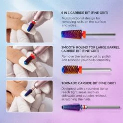 3Pcs Carbide Tungsten Nail Drill Bits Set 22 3Pcs Carbide Tungsten Nail Drill Bits Set -Melody Susie 3 418f0cf4 8da3 406e b311 4d83e3fffbde