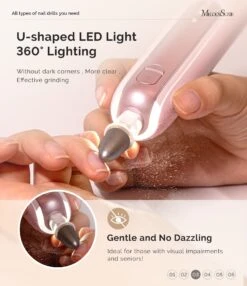 PC760G Manicure & Pedicure Nail Drill Kit 4600 RPM - Pink -Melody Susie 3 5625f705 72ba 4c02 b2ab 454870172b07