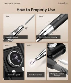 MB420G Rechargeable Nail Drill 40000RPM -Melody Susie 3 5960a1f1 2312 41f0 82a5 76d4a13cacd8