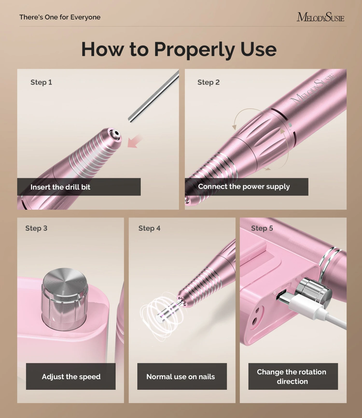 SC300F Rechargeable Nail Drill 30000RPM Set 8 SC300F Rechargeable Nail Drill 30000RPM Set - Image 6