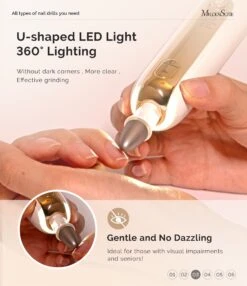 PC760G Manicure & Pedicure Nail Drill Kit 4600 RPM - Gold -Melody Susie 3 5fb8cc90 9829 46af 936c ece8c67c88d6