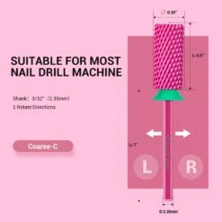 Crystal Top Pink Heart Shape Tungsten Carbide Nail Drill Bit -Melody Susie 3 66e1d0fc 0dee 4c75 87ff 2a3dda494253