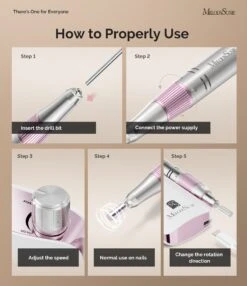 Manicure Beginner SC320F Nail Drill Kit - Rose Gold -Melody Susie 3 8a34b3db bace 4a13 b2cc 226e63e9c575