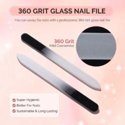 4Pcs Double Sided 360 Grit Glass Nail File Set -Melody Susie 3 959bd6ff 2e3a 489f 8ea8 0fca938f30f3