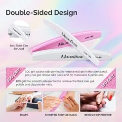 Professional Nail Files And Buffers 16Pcs Kit - 100/180 Grit -Melody Susie 3 979f08c8 d70c 4b57 bb06 557580407883