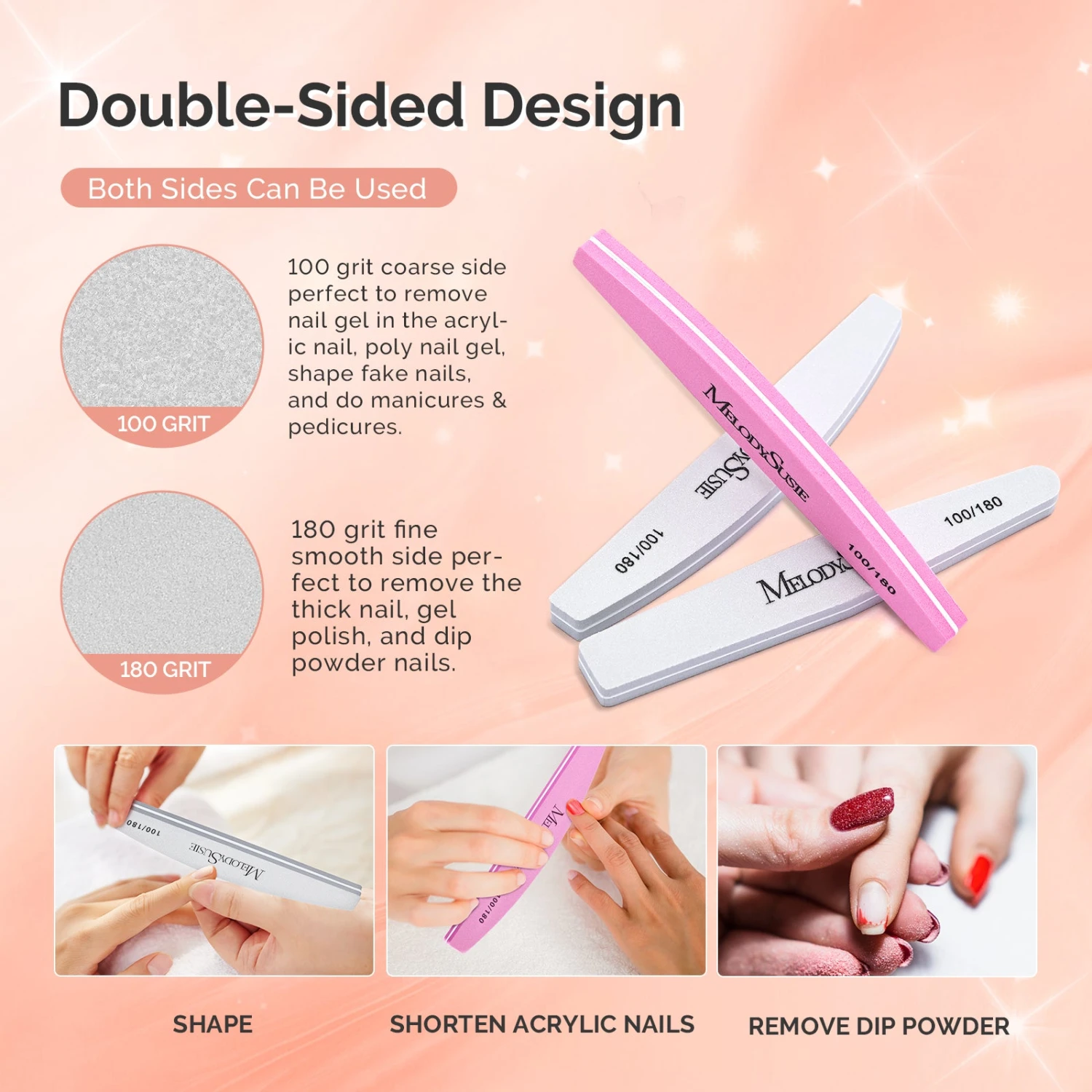 9Pcs Nail Files And Buffers Set - 100/180 Grit 7 9Pcs Nail Files And Buffers Set - 100/180 Grit - Image 5