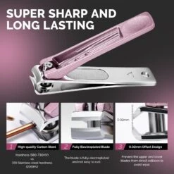 Stainless Steel Nail Clippers 4 In 1 Kit - Pink 12 Stainless Steel Nail Clippers 4 In 1 Kit - Pink -Melody Susie 3 e86ef73b 7d1d 403c b32d c9b4053ba21e
