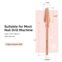 Tornado Tungsten Carbide Nail Drill Bits - Rose Gold 16 Tornado Tungsten Carbide Nail Drill Bits - Rose Gold -Melody Susie 3 ff683543 87f7 4691 8414 c2ab4dac88b3