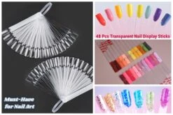 48 Pcs Transparent Nail Display Sticks 15 48 Pcs Transparent Nail Display Sticks -Melody Susie 48PCSTRANSPARTENT