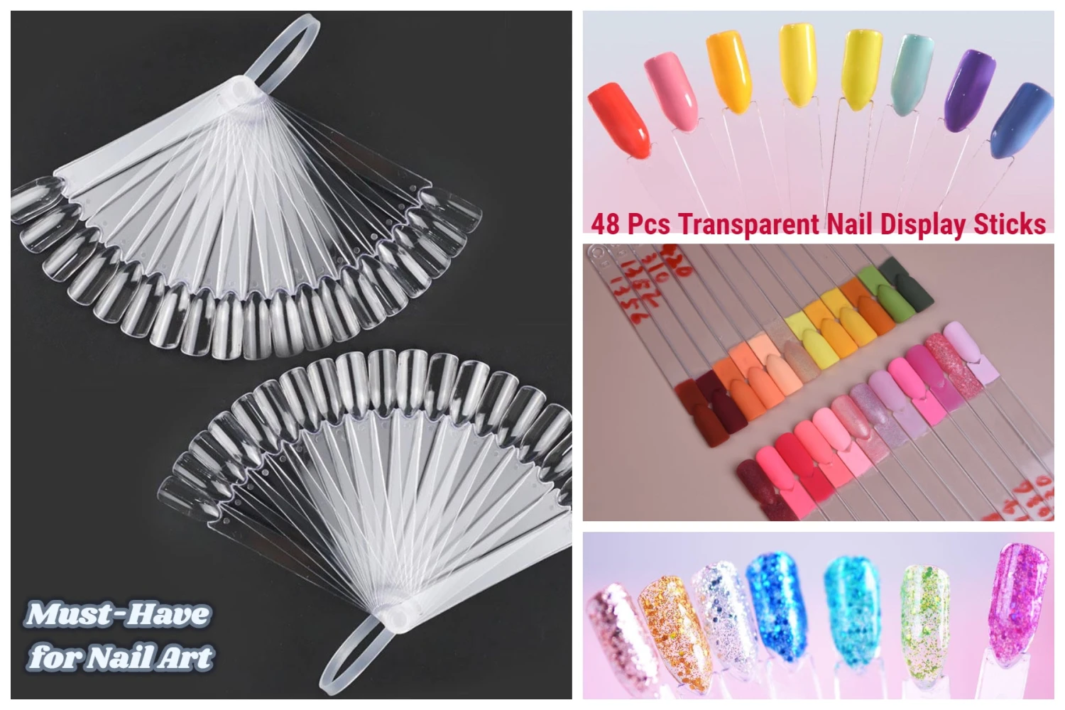 48 Pcs Transparent Nail Display Sticks 9 48 Pcs Transparent Nail Display Sticks - Image 7