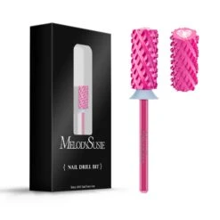 Crystal Top Pink Heart Shape Tungsten Carbide Nail Drill Bit -Melody Susie 4XC PINK