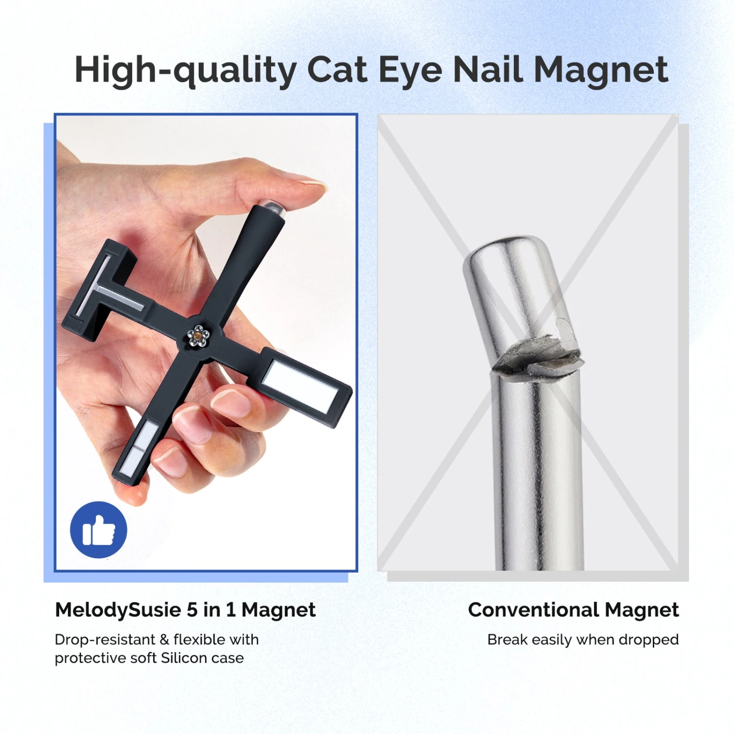 5 In 1 Multifunctional Cat Eye Gel Nail Polish Magnet - Black 6 5 In 1 Multifunctional Cat Eye Gel Nail Polish Magnet - Black - Image 5