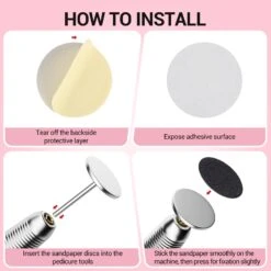 60 Pcs Replacement Sandpaper Discs With 25mm Metal Nail Drill Bit -Melody Susie 4 0c61c6d3 6270 488c 946c ac0fa9486652