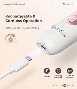 PC760G Manicure & Pedicure Nail Drill Kit 4600 RPM - Rose Gold -Melody Susie 4 60519bcb 1c78 4507 86e4 297785667205