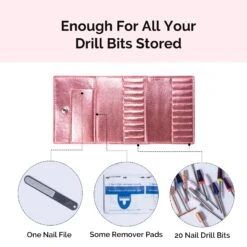 Nail Drill Bits Folding Storage Bag With Gift Box -Melody Susie 4 6ca0d322 5ea8 41d5 8d37 f20182e75276