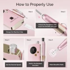 SM200F Plus Rechargeable 35000RPM Nail Drill Advanced Kit -Melody Susie 4 a4ee23e7 f349 440e 8eac 1dfd9ab949c8