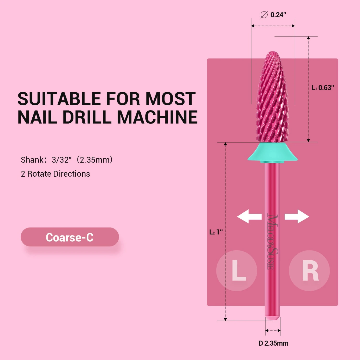 Long Flame Tungsten Carbide Nail Drill Bit 9 Long Flame Tungsten Carbide Nail Drill Bit - Image 7