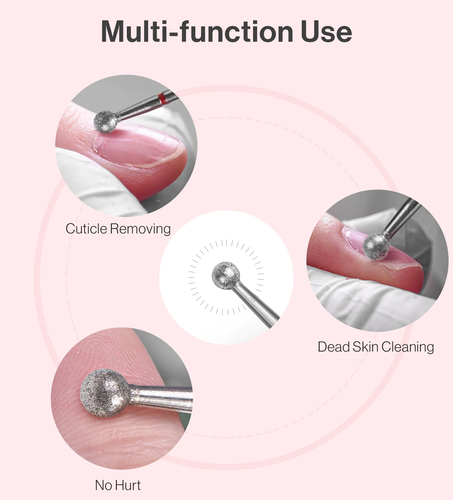 Ball Shape Carbide Diamond Under Nail Cleaner Nail Drill Bit 6 Ball Shape Carbide Diamond Under Nail Cleaner Nail Drill Bit - Image 4
