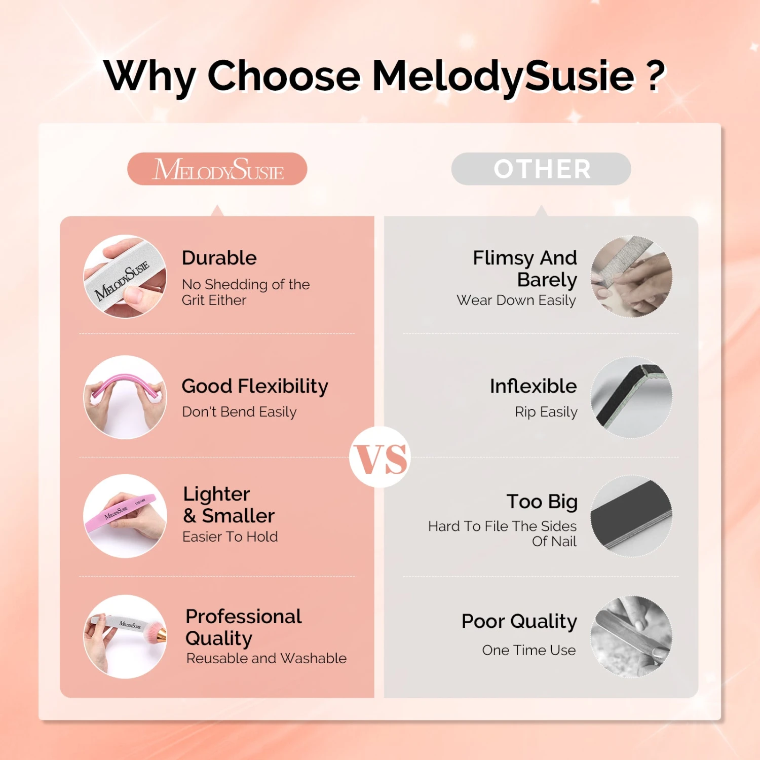 9Pcs Nail Files And Buffers Set - 100/180 Grit 8 9Pcs Nail Files And Buffers Set - 100/180 Grit - Image 6