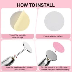 60 Pcs Replacement Sandpaper Discs With 25mm Metal Nail Drill Bit -Melody Susie 5 3e633da2 693c 4cbb ba56 2cf7a3238ef8