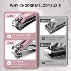 Stainless Steel Nail Clippers 3 In 1 Kit - Pink -Melody Susie 5 71fccd1a afa8 4d56 b35e dc49871a5cf2