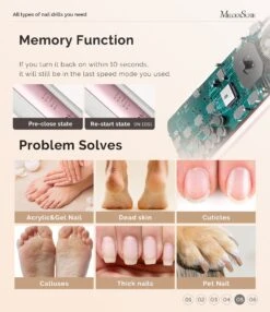 PC760G Manicure & Pedicure Nail Drill Kit 4600 RPM - Rose Gold -Melody Susie 5 a382c962 b567 4df5 b09e 88a6bf6381d3