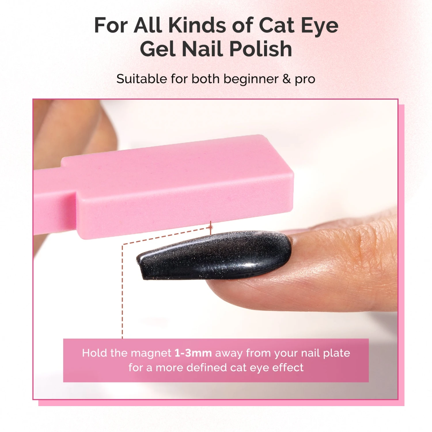 5 In 1 Multifunctional Cat Eye Gel Nail Polish Magnet - Pink 8 5 In 1 Multifunctional Cat Eye Gel Nail Polish Magnet - Pink - Image 6
