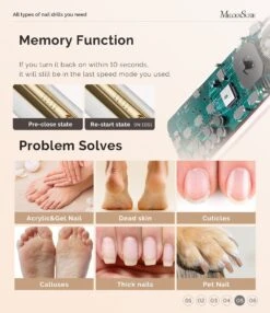 PC760G Manicure & Pedicure Nail Drill Kit 4600 RPM - Gold -Melody Susie 5 badc6ee4 c000 4bd9 9efd d997ca6efe6f